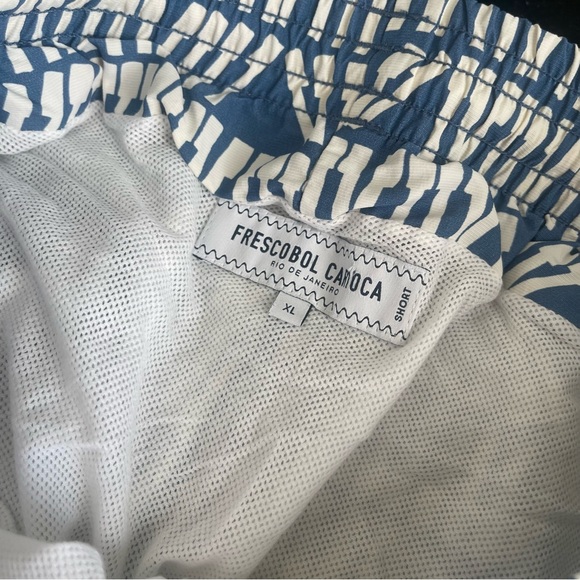 Frescobol Carioca Short Pattern Swim Trunk Board Shorts - Picture 5 of 8